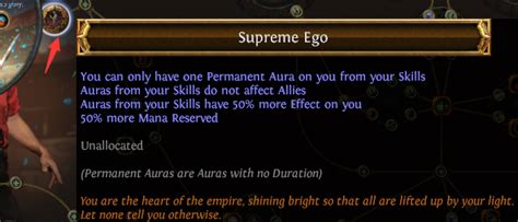 The problem is, for equal investment, you can probably just throw a Shav's on most characters and run LL and get like 6-8 auras compared to just. . Supreme ego poe